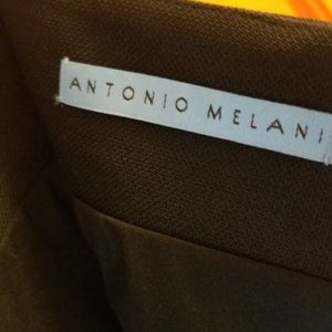 Elegant Antonio Melani Black Double Zipper Pencil Skirt - Size 8 EUC